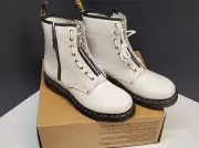 Dr. Martens Women's 1460 Twin Zip Size 10 White Combat