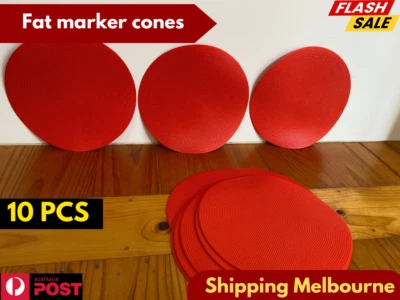 10X Non Slip Rubber Floor Dots Agility Markers Flat Cones Football Training AU