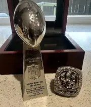Patrick Mahomes Chiefs 2023 NFL championship ring and Trophy Set w/ display box