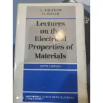 清大材料系物性用書，LECTURES ON THE ELECTRICAL PROPERTIES OF MATERIALS