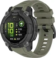 VeveXiao Breathable Sport Band Compatible With Garmin Instinct 3 solar 50mm Strap, 26mm Quick Release Sport Silicone Bracelet Watch Strap instinct 3 Amoled 50mm Replacement Bands, Medium, Silicone,