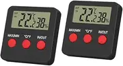 BESPORTBLE 2X Reptile Tank Thermometer Hygrometer Digital Hygrometer for Reptile Boxes for Turtle Snake Egg Hatching