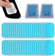 Pack of 50 Gel Pads, EMS ABS Trainer Pad, Hydrogel, Abs Trainer Replacement Gel Sheet for Arms, Thighs, Abs Trainer, Electric Training Device, Muscle Stimulation