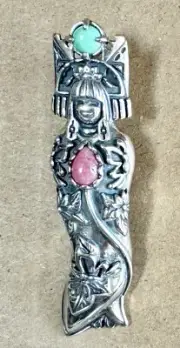 Carolyn Pillack American West Sterling Silver KACHINA Dancer Enchancer Pendant
