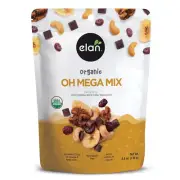 Organic Oh Mega Mix, 4.8 Oz, Vegan Dark Chocolate, Dried Fruits (Cranberries & B