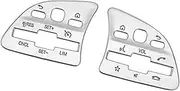 LUMIXE Button Sticker, for Mercedes, for Benz, for B Class W247 2020 2021 Left Hand Drive LHD Car Steering Wheel Button Switch Sequin Sticker Frame Cover Repair Sticker Car Steering Wheel Switch Butto