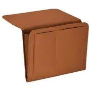 11" Felt Bedside Organizer Bed Hanging Caddy 5 Pockets Hanging Bag Brown