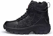 [NVBHOF] Outdoor Tactical Work Boots, Waterproof Anti-Slip Men's Military Tactical Combat Boots, Lace-up Tactical Hiking Boots, for Lightweight Combat Desert Boots