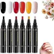 Polishey Nail Polish Pens, 3 in 1 Nail Polish Pens Quick Dry, Gel Nail Art Set with 36 Colors, One Step Nail Gel Pen, for Women DIY Beauty Tool (Set 5)