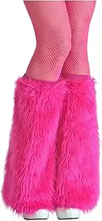 [Fun Costumes] Women's Pink Faux Fur Furry Boot Covers Adult Standard