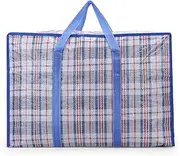 AIMALL 10-Pack Extra Large Stripe Storage Bags - Heavy Duty Zip Bags for Moving, Travel, and Packing