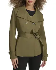 KARL LAGERFELD Peplum Trench Coat