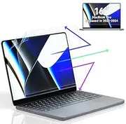 [2 Pack] Screen Protector for MacBook Pro 16 (2021-2024, M1,M2,M3,M4),Protective Film for MacBook 16.2",Filter Anti Glare Blue Light,Anti-Fingerprint,Anti-scratch
