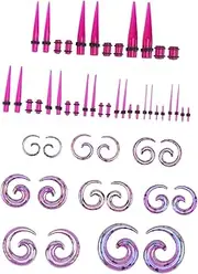 [VALICLUD] Elegant Acrylic Ear Expander Kit 14g-12mm Spiral Cone Stretcher Funny Ear Jewelry Safe and Healthy