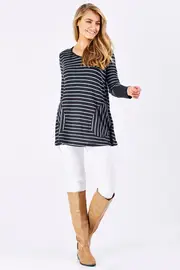 Easy Does It Merino Rib Swing Top--FOI-F04557
