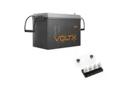 VoltX 12V 200Ah Lithium Battery + Bus Bar M8 Power Distribution Terminal Block (4 GANG 300A Black)