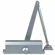 Global Door Controls Commercial Door Closer in Aluminum with Backcheck - Size 3