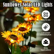 Solar Sunflower Light Waterproof Automatic Motion Sensor Outdoor Lamp Led Flower