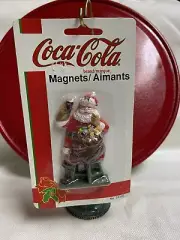 Coca Cola Magnet Ornament Santa Carrying A Coke Glass & Toys @1997 No. 51592 NOS