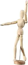 yuksok Artists Wooden Manikin Wooden Artists Puppet Model Flexible Jointed Mannequin for Desk Office Artists Sketching Painting Gift, L