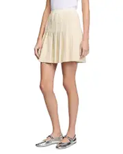Sandro Short Tweed Pleated Skirt