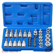 34pcs 3/8" Drive Star & E Torx Bit Socket Set tool kit