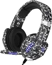 G9000procc Gaming Headset with Noise Isolating 120° Adjustable Omnidirectional Mic 40mm Driver Unit Camouflage Grey Multicolor95