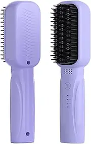 Brush Straightener For Women | Portable Electric Straightening Comb - Personal Care Supplies, 3 Levels Adjustable Rechargeable Styling Comb For Women And Girls