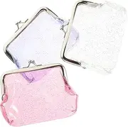 [Yardenfun] Portable Mini Purse Small Wallet Clasp for Women PVC Coin Purse for Earphones Coins Cash Cards