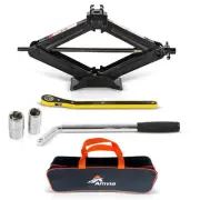 Car Jack Kit | Scissor Jack for Car 3 Ton (6,600 lbs) - Tire Jack Tool Kit | ...