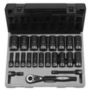 Grey Pneumatic 1/2" Drive Deep Length Fractional Duo-Socket Set, 22 Pieces