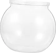 ibasenice Transparent Heavy Duty Plastic Fish Bowl for Goldfish with Reusable Aquarium Container Candy Storage and Decorative Vase for Home Office Wedding Durable Fish Tank Alternative