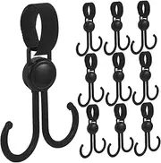 Kisangel Convenient Stroller Hooks 10pcs Aluminum Alloy Hooks Shopping Trolley Hangers
