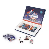 在飛比找森森購物網優惠-法國Janod 磁鐵遊戲書-太空探險