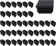 Pack of 50 NUZAMAS Square Black Plastic End Caps,35 x 35mm Plastic Plugs,Square Tube Anti-Slip Mat, Plastic Caps End Tube Insert for Chairs Desks Tables Beds Furniture Foot Plug Steel Pipe Cover