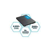 Crucial BX500 500GB 2.5' SATA3 6Gb/s SSD - 3D NAND 550/500MB/s 7mm 1.5 mil MTBF 3yr wty Acronis True Image Solid State Drive >480GB ~CT480BX500SSD1