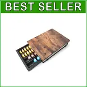 Rustic Brown Coffee Pod Storage Drawer - Fits 40 Big or 52 Small Vertuoline Pods
