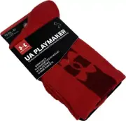 Under Armour Playmaker Kids Red Crew Polyester UA Performance Socks Sz 13.5K-4Y