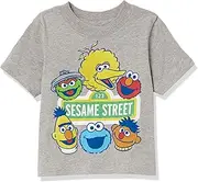 [Sesame Street] Boys' Elmo Cookie Monster Big Bird, Oscar The Grouch Short Sleeve Tee