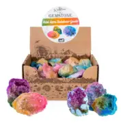 Gemstone Mini Rainbow Aura Geode