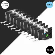 60PK TZe 231 TZ231 Label Tape for Brother P-Touch P710BT 1890W P910BT 12mm 0.47"