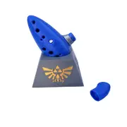 The Legend of Zelda working Ocarina with stand and mouthpiece 3d Printed