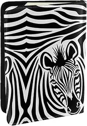 [EdWal] Zebra Print Passport Cover with Credit Card Holder Leather Passport Case, for Women Men Family ID Travel, Black, One Size