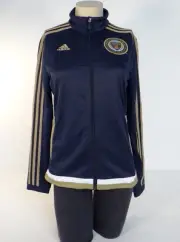 Adidas Climacool MLS Philadelphia Union Blue Zip Front Track Jacket Women $90