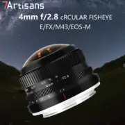 7artisans 4mm F2.8 Fisheye Manual Focus Lens for Canon EF-M Sony E Fuji FX M4/3