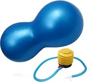 BELLIFFY Thicken PVC Peanut Shape Yoga Ball for Exercise Durable Burst Fitness Ball for Therapy and Home Workouts Includes Pump