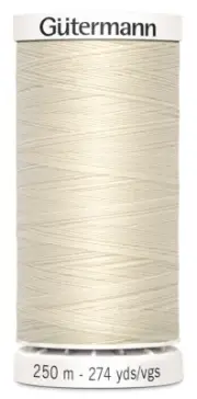 Gutermann 250P-22 Sew-All Thread 274yd-Eggshell