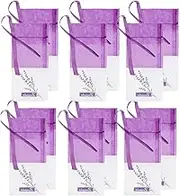 WENHUAZAI 12 Pcs Sachet Empty Bags Purple Gauze Cotton Lavender Sachets Lavender Bags Sacks for Lavender, Spice and Herbs