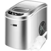 VIVOHOME 26 lbs./day Countertop Portable Ice Cube Maker in Silver