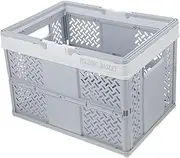 YARNOW Handheld Storage Basket Portable Camping Picnic Organizer Foldable Grey Basket for Small Items Convenient Sundry Holder for Desktop Outdoor Use